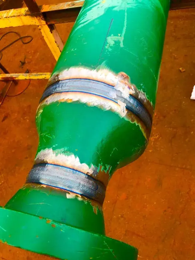 Detalhe de uma solda.