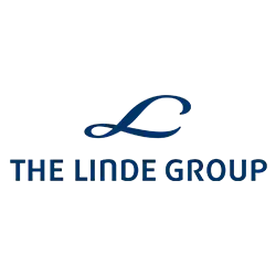 Logo do The Linde Group, evidenciando nossa expertise em tubulação industrial e normas regulamentadoras.